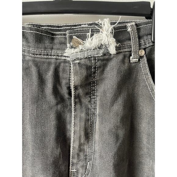 Y2K Reworked Denim Wide Leg Distressed Baggy Jeans - Picture 3 of 7